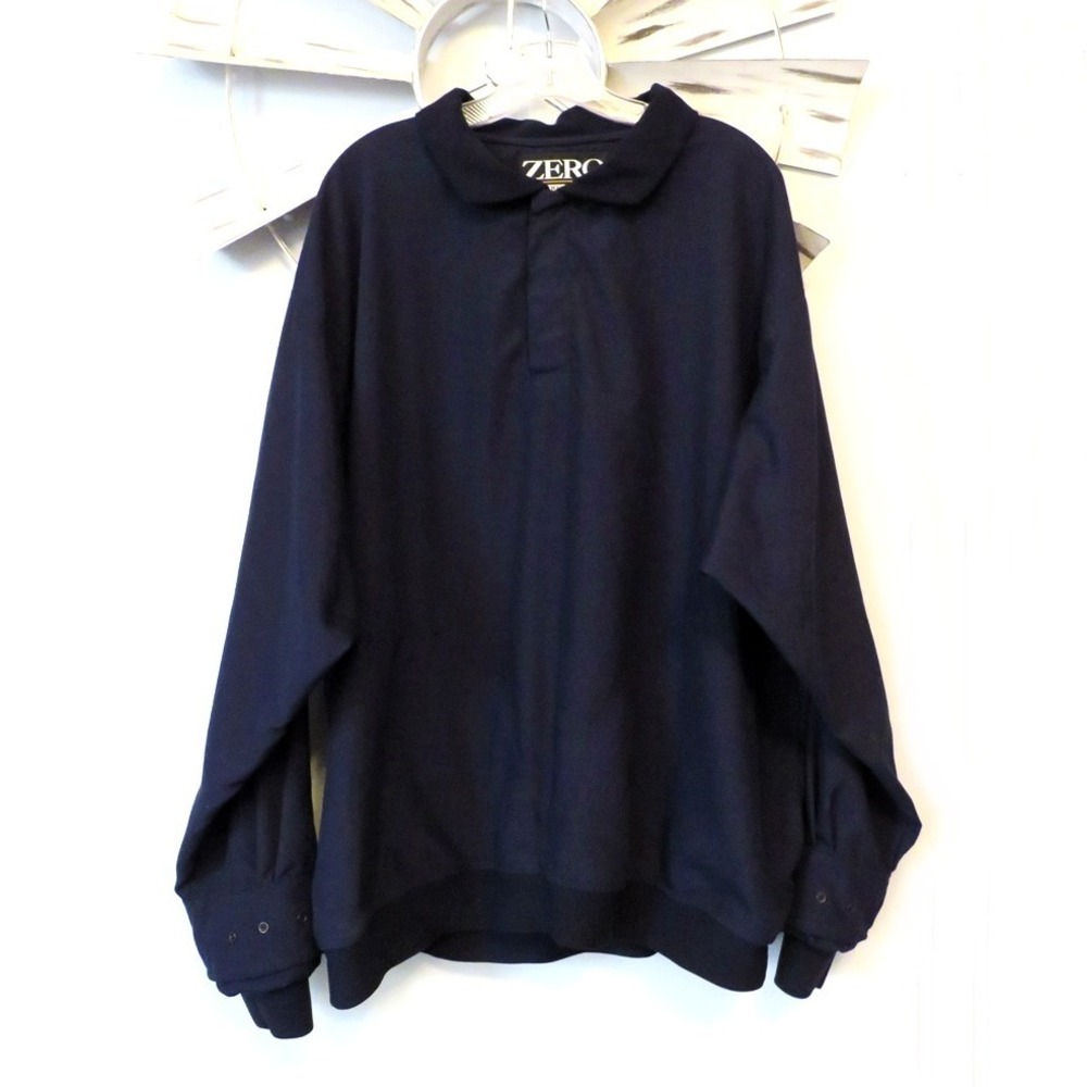 Zero Restriction Golf Pullover‎ Jacket XXL Navy Blue Microfiber 100% Polyester